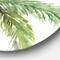 Designart - Mixed Botanical Greens palms V - Farmhouse Metal Circle Wall Art